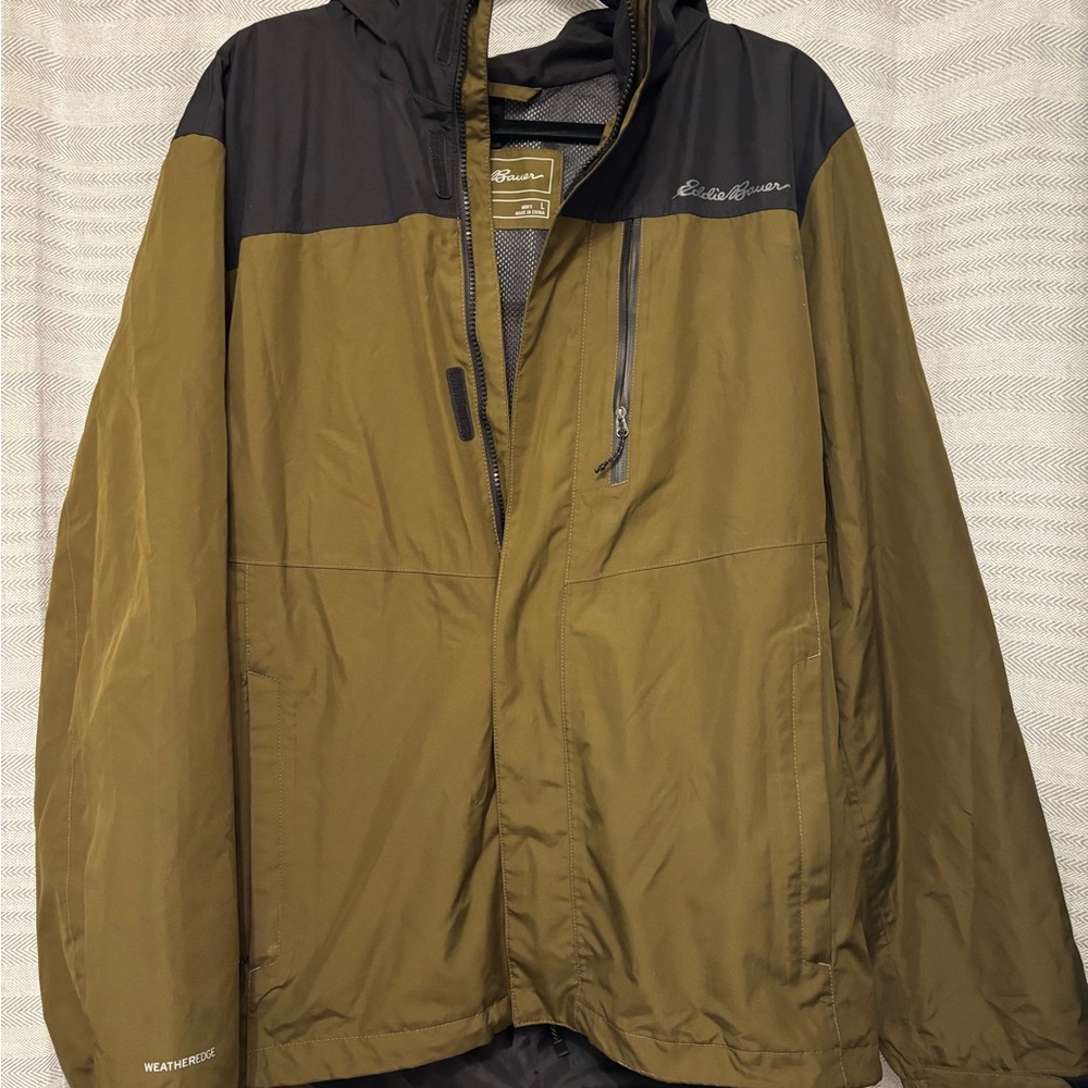 Eddie Bauer Men's Brown and Black Performance Jacket